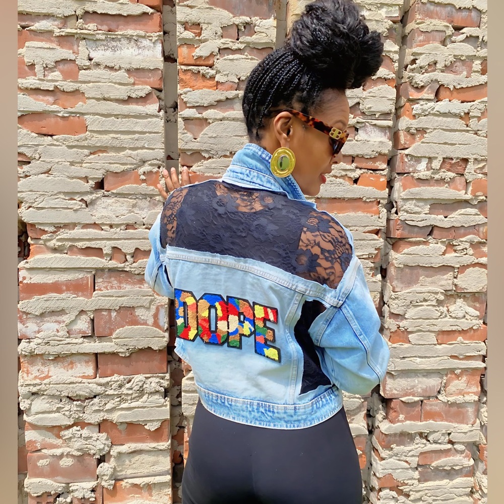 Handmade sheet panel denim jacket